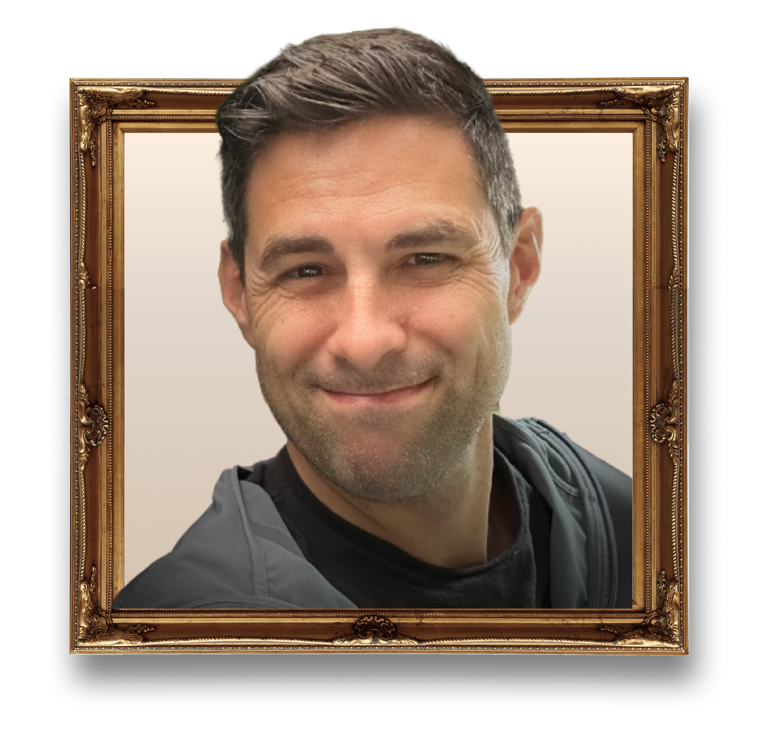 Beau Ross framed portrait.