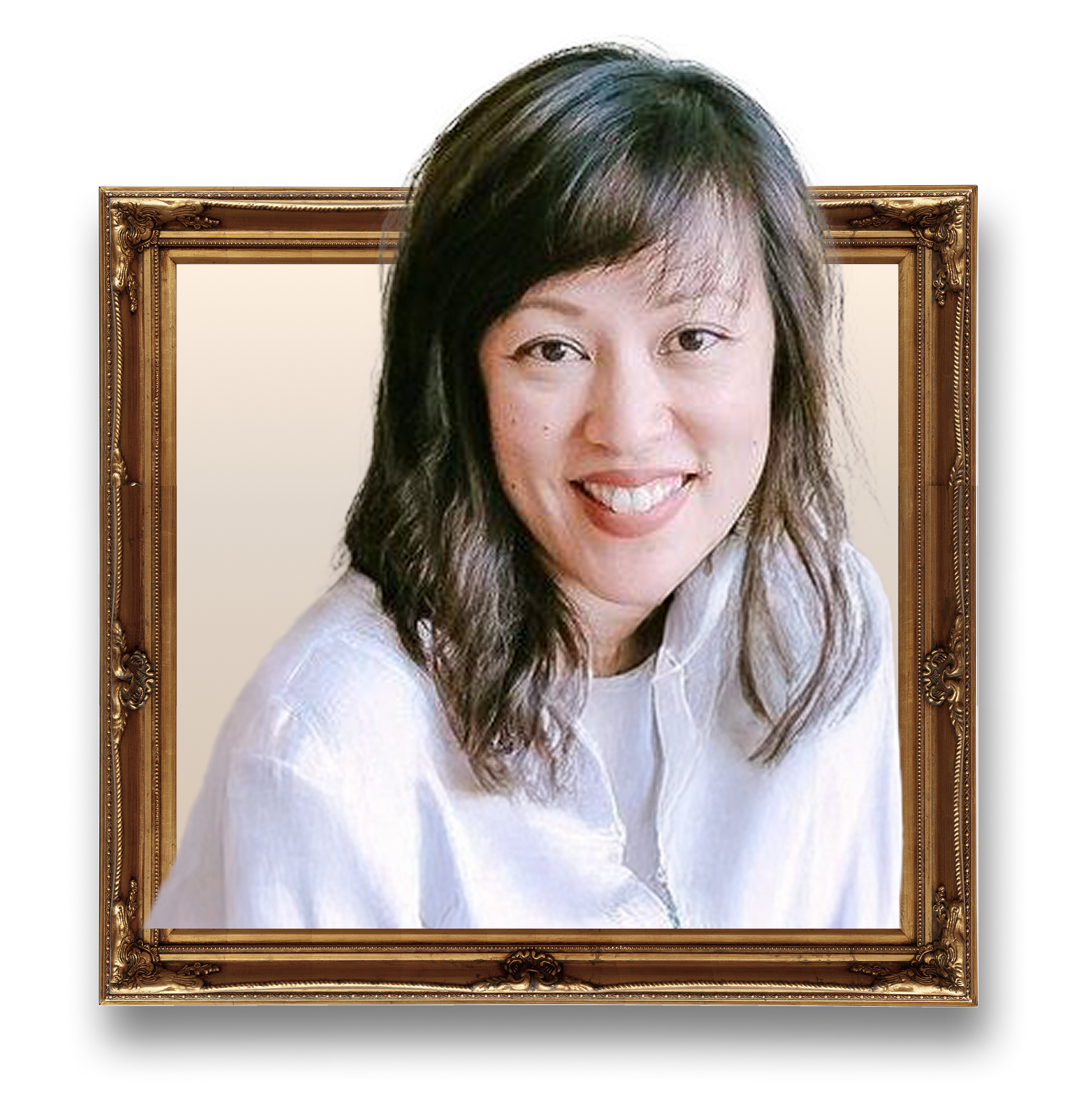 Yasmin Guggenheimer framed portrait.